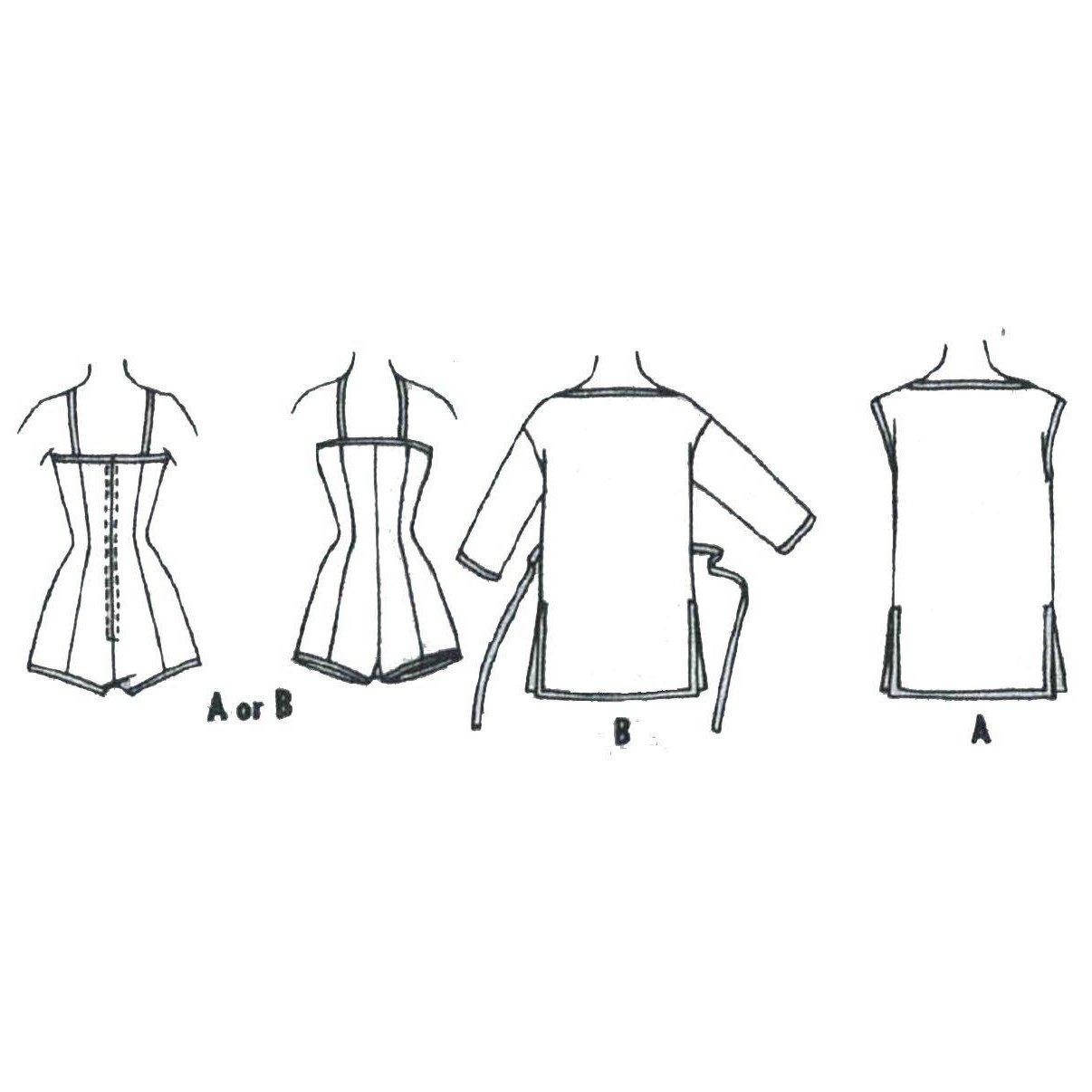 line drawing of garments