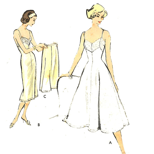 1950s Pattern, Vogue Slip, Petticoat & Pantie