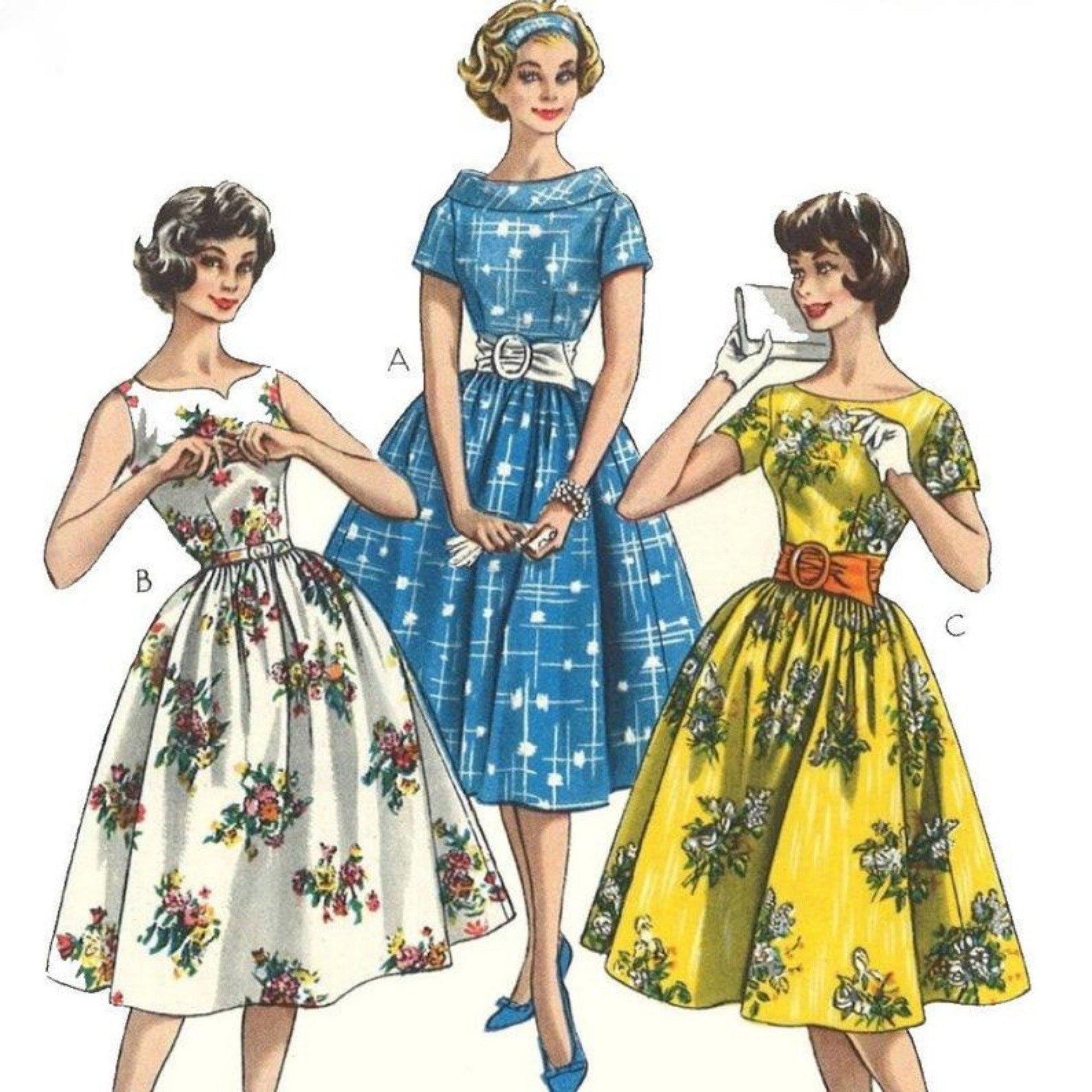 PDF - 1950s Pattern, Rockabilly Swing Dress - 'Easy to Sew' - Multi-si – Vintage Sewing Pattern Company pdf-1950s-pattern-rockabilly-swing-dress-easy-to-sew-multi-si-vintage-sewing-pattern-company
