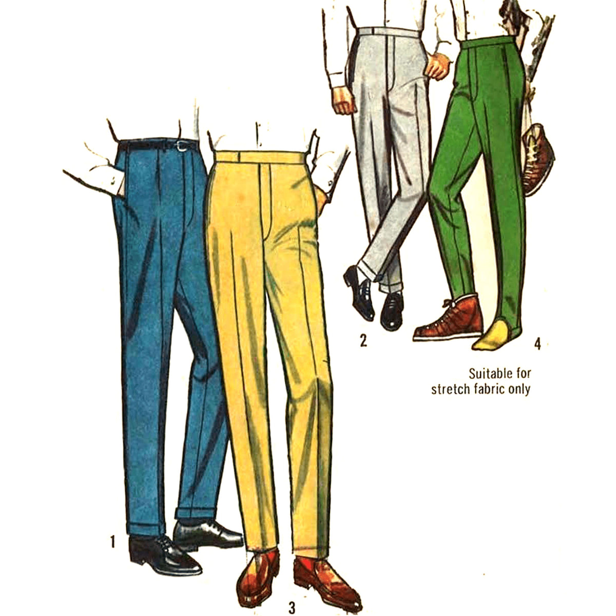 Classic Slack Pattern 1960s Pattern, Men's Hipster Slacks and Ski Pants – Vintage Sewing ...