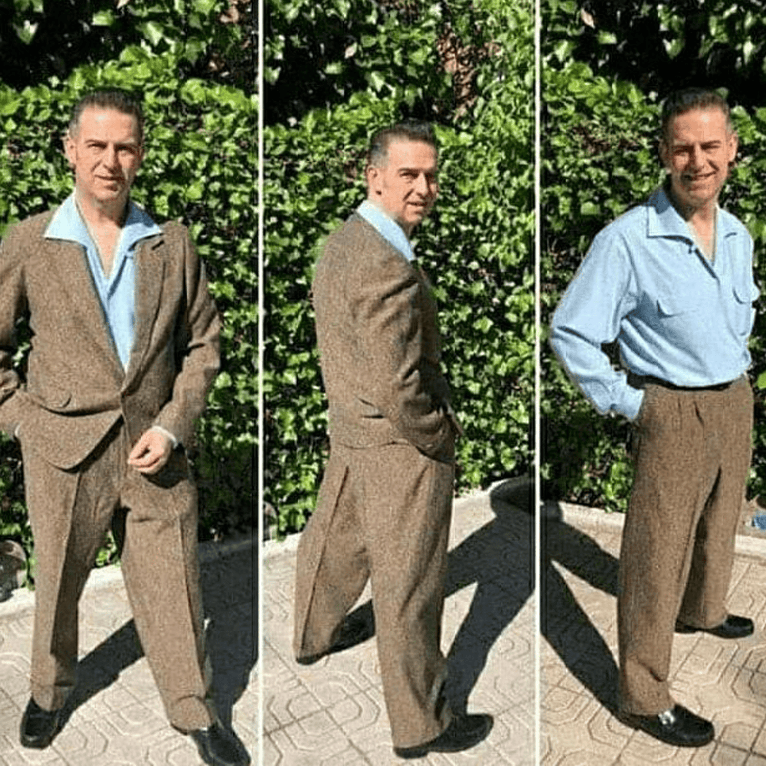 Mens 1950s Peg Trousers 50s Swing Jive Rockabilly Rockin RNR R&R (S, Brown)  at Amazon Men's Clothing store
