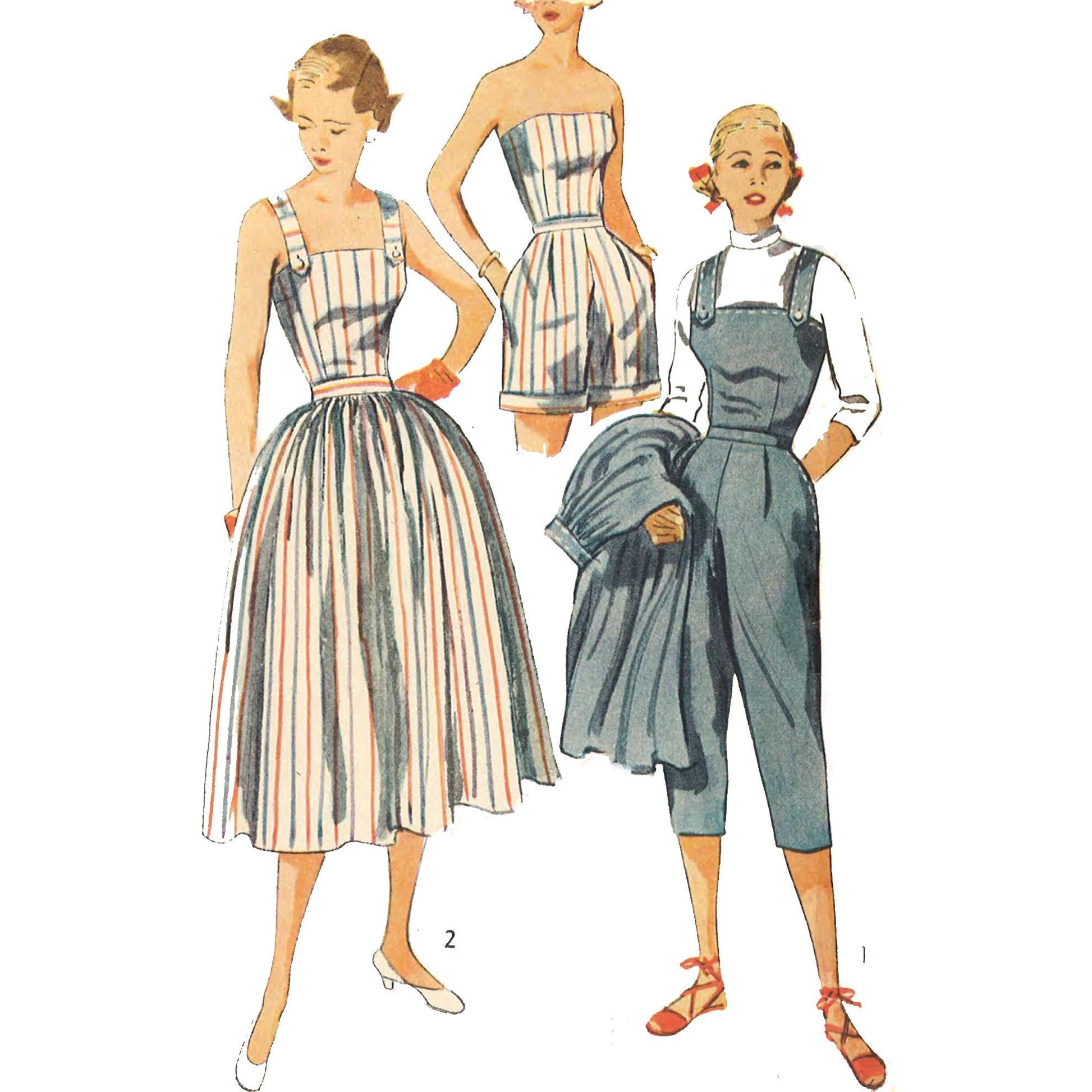 Pattern cover illustration of women wearing top, skirt, slacks and shorts.