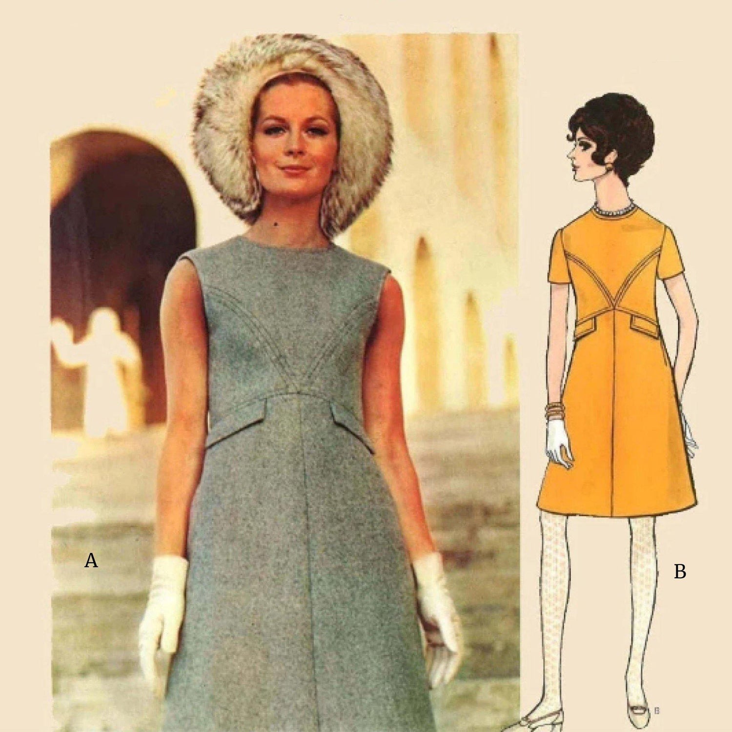 Simplicity Pattern 2092 vintage misses one piece sheath dresses in two  views Size 16 | Sewing Pattern Heaven
