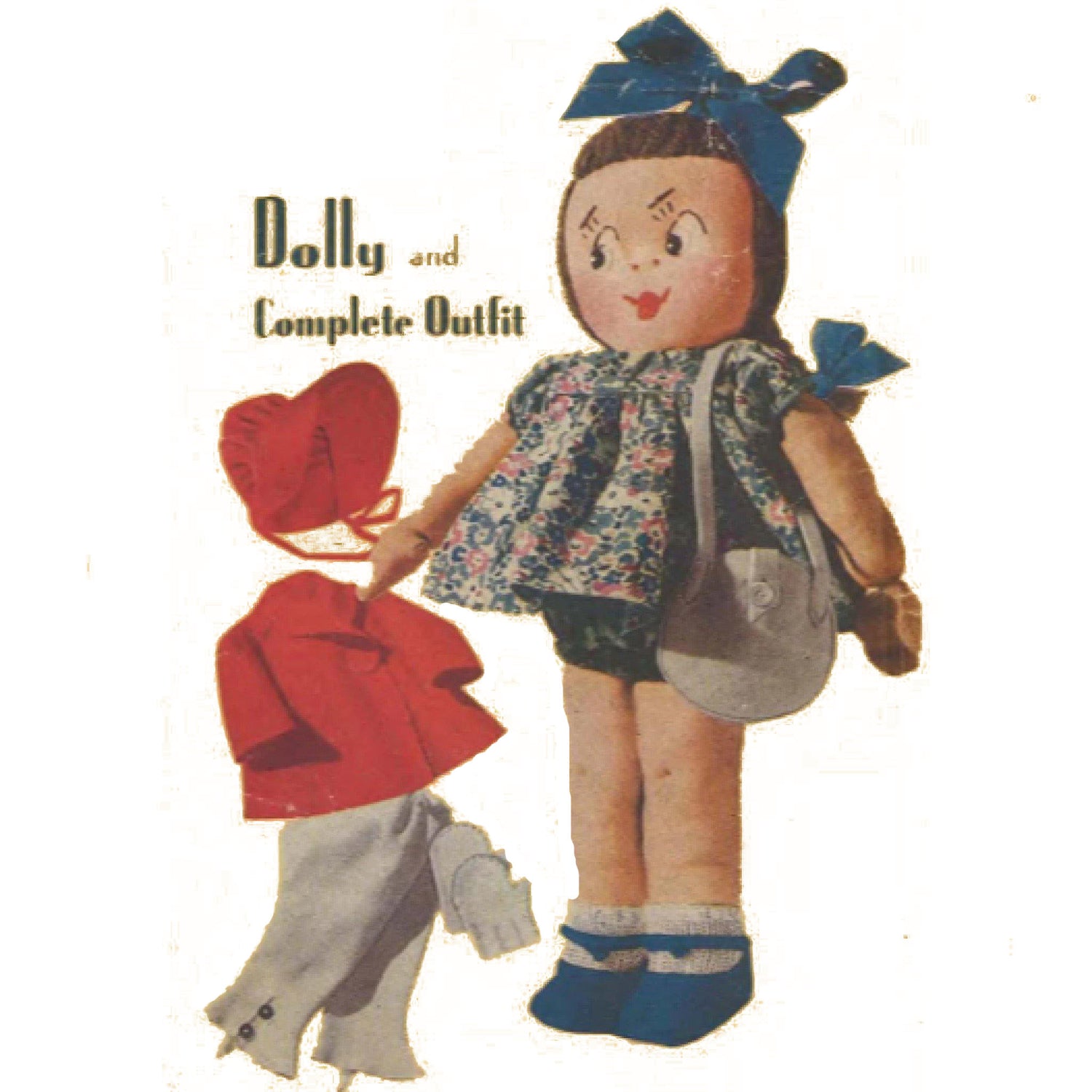 Child's Make Do and Mend Rag Doll, Dolly and Clothes, Vintage 1940s ...